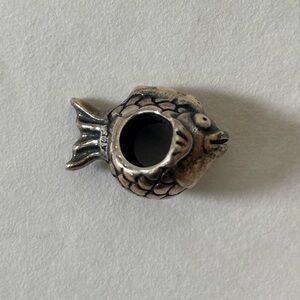 Pandora Retired Happy Fish Intricate Silver Charm